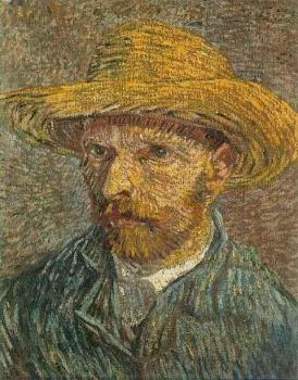Vincent Van Gogh : Self Portrait with Straw Hat, III